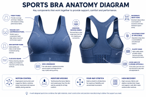 Sports Bra Anatomy Diagram