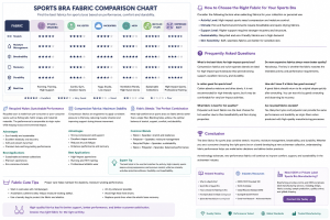 Sports Bra Fabric Comparison Chart