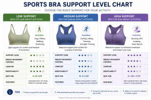 Sports Bra Support Level Chart