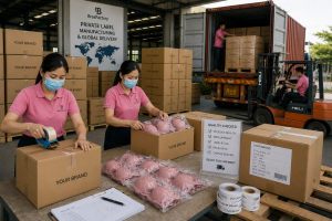Professional production line manufacturing private label bras.